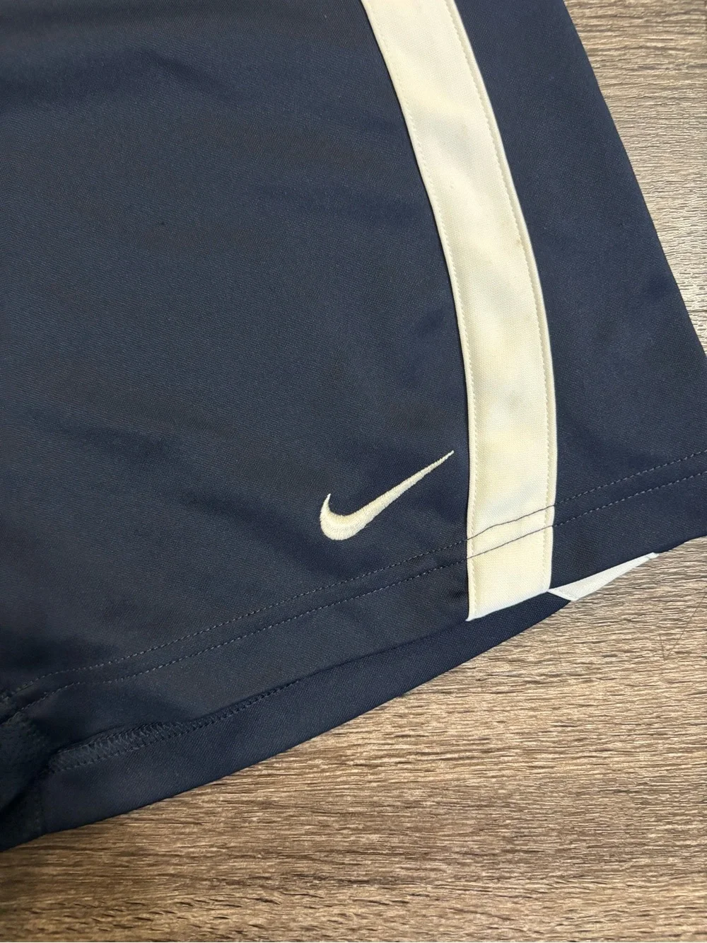 Nike Boys Navy Blue Shorts with White Side Panels